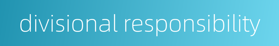 divisional responsibility的同义词