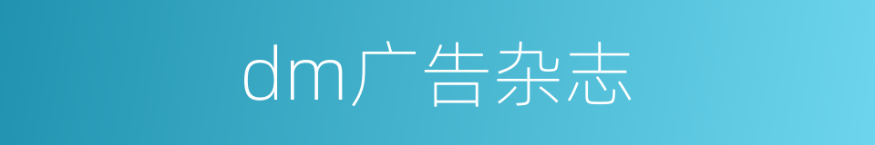 dm广告杂志的同义词