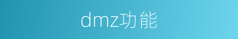 dmz功能的同义词