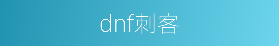 dnf刺客的同义词