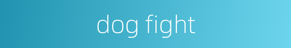 dog fight的同义词