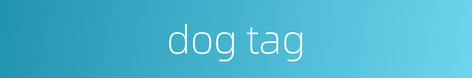 dog tag的同义词