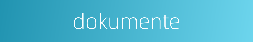dokumente的同义词