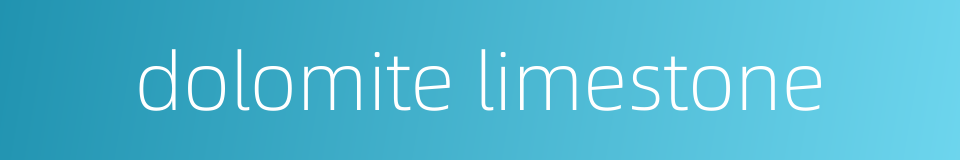 dolomite limestone的同义词