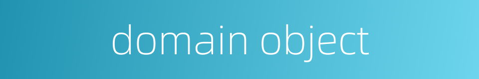 domain object的同义词