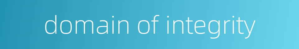 domain of integrity的同义词