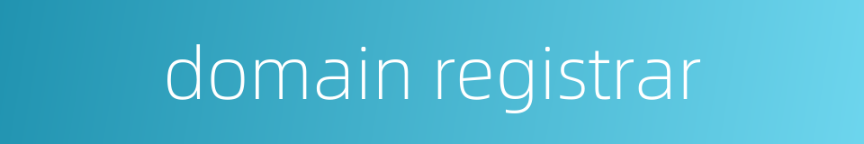 domain registrar的同义词