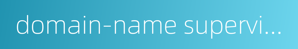 domain-name supervising的同义词