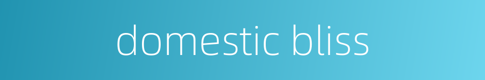 domestic bliss的同义词