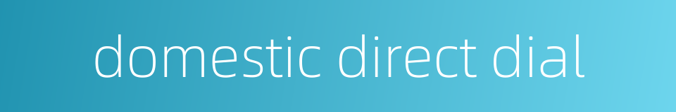 domestic direct dial的同义词