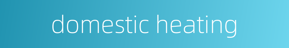 domestic heating的同义词