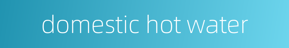 domestic hot water的同义词