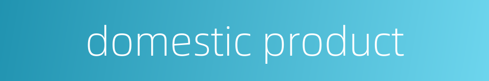 domestic product的同义词