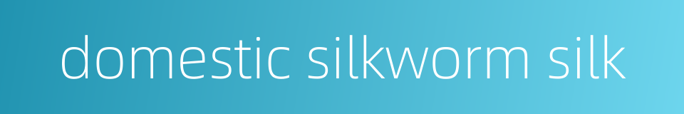 domestic silkworm silk的同义词