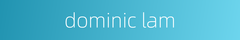 dominic lam的同义词