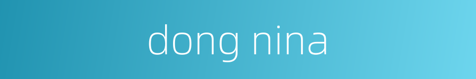 dong nina的同义词