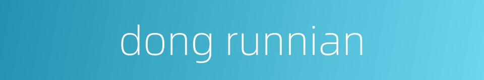 dong runnian的同义词