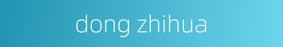 dong zhihua的同义词