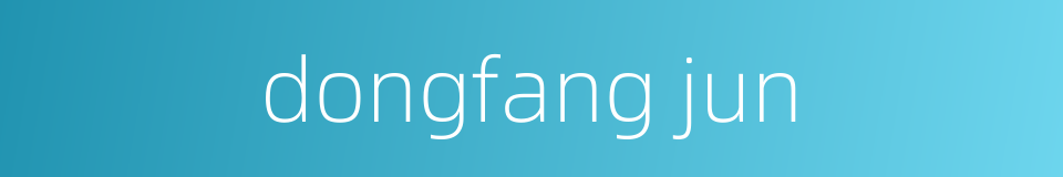 dongfang jun的同义词