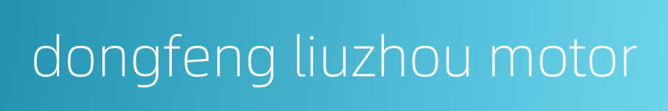 dongfeng liuzhou motor的同义词