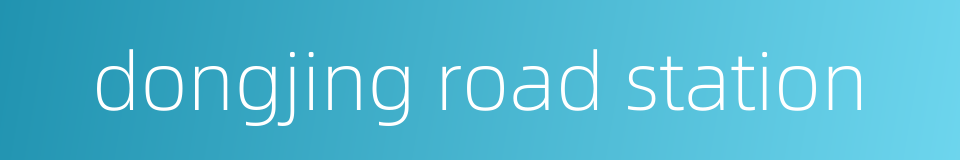 dongjing road station的同义词