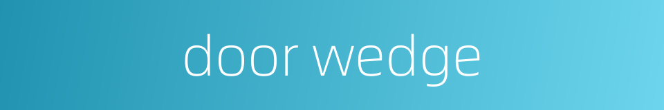 door wedge的同义词