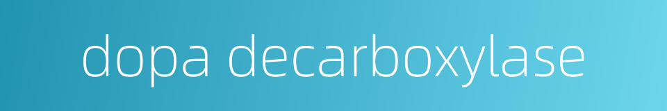 dopa decarboxylase的同义词