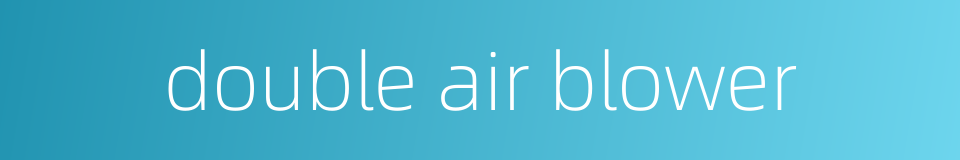 double air blower的同义词