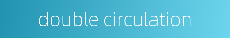 double circulation的同义词