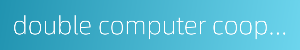 double computer cooperation的同义词