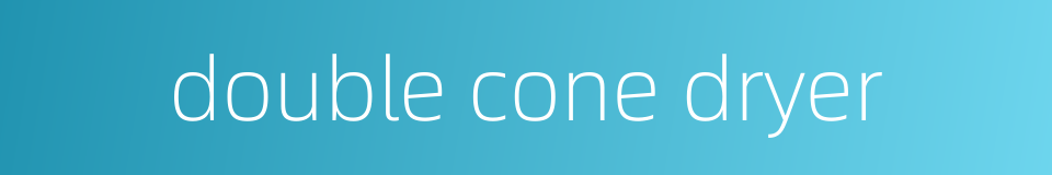 double cone dryer的同义词