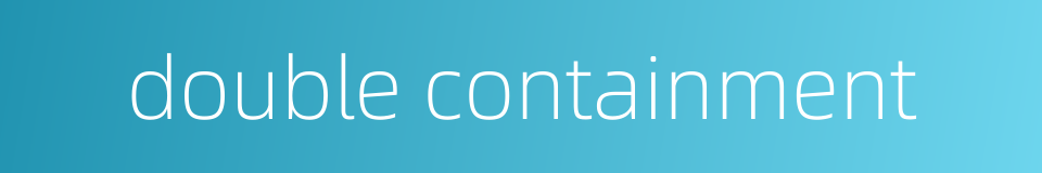 double containment的同义词