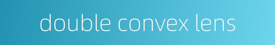 double convex lens的同义词
