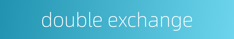 double exchange的同义词