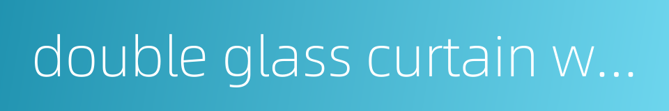double glass curtain wall的同义词