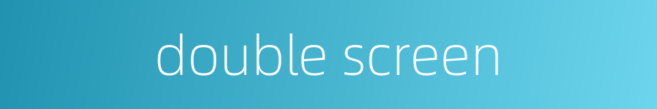 double screen的同义词