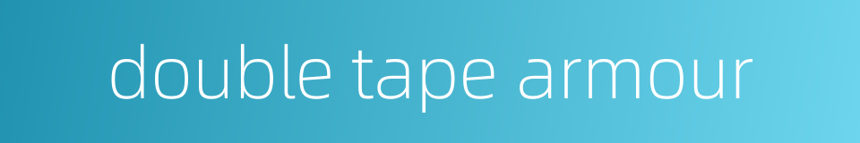 double tape armour的同义词