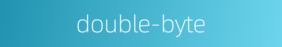 double-byte的同义词