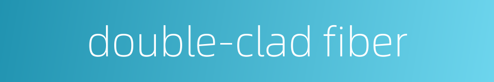 double-clad fiber的同义词
