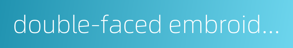 double-faced embroidery with varied colours的同义词