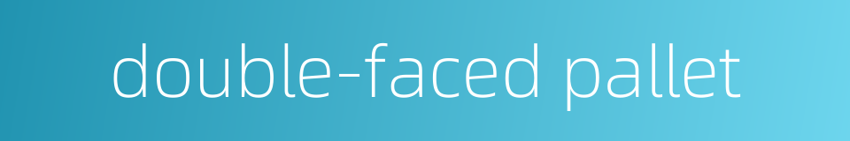 double-faced pallet的同义词