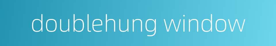 doublehung window的同义词