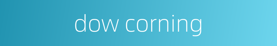 dow corning的同义词
