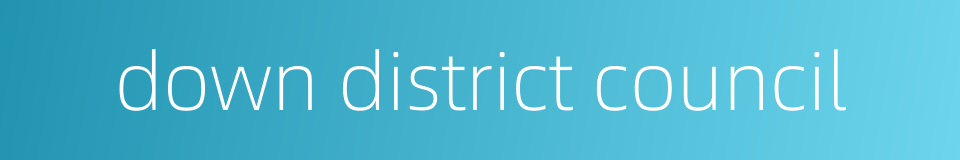 down district council的同义词