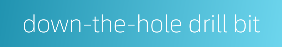 down-the-hole drill bit的同义词