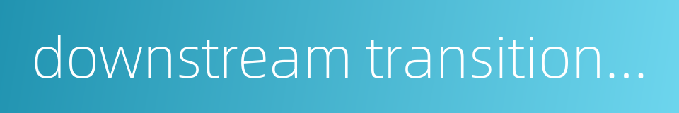 downstream transition area的同义词