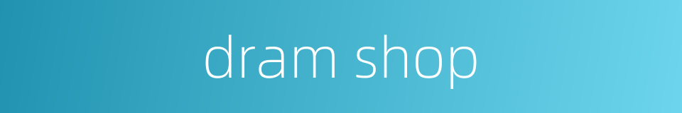 dram shop的同义词