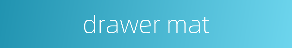 drawer mat的同义词
