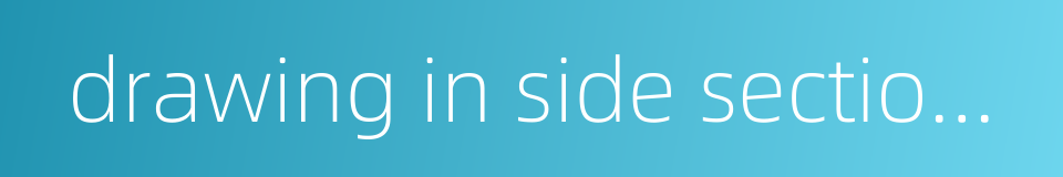 drawing in side sectional elevation的同义词