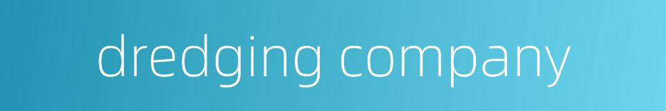 dredging company的同义词